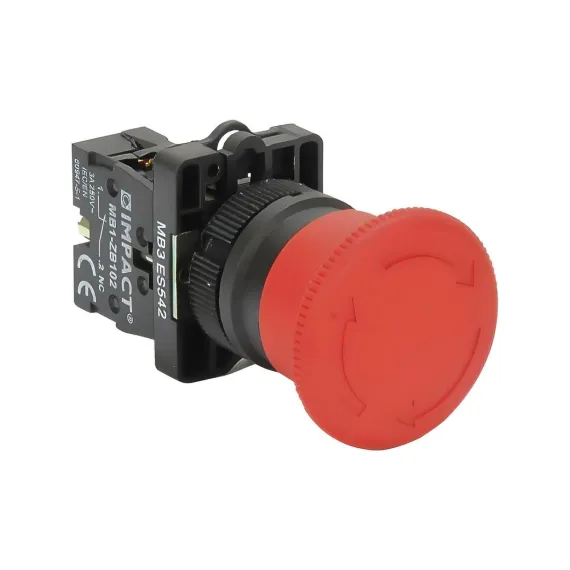 Impact 22mm Acil Stop Butonu Kırmızı NC MB3-ES542