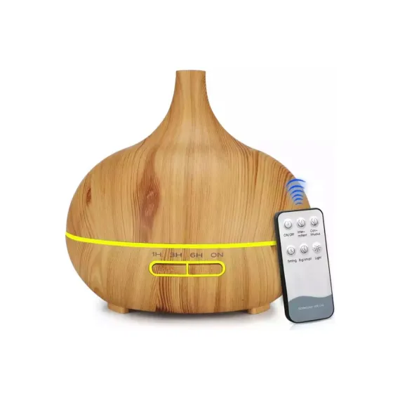 Mi7a Ultrasonik Hava Nemlendirici Uçucu Yağ Difüzör 550 ml Kumandalı Buhar Makinası ve Aroma Difüzörü