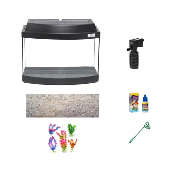 Akvaryum Tam Kapaklı Bombeli 50 Cm Full Set (42 Litre)