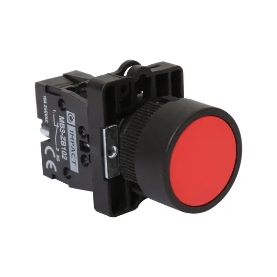 Impact 22mm Yaylı Buton Kırmızı NC MB3-EA420