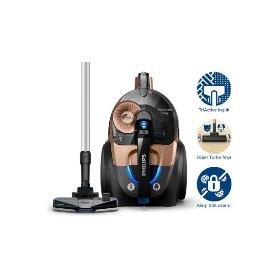 Philips Marathon Daily XB7151/07 750 W Toz Torbasız Süpürge
