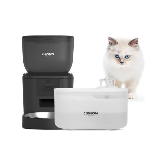 XenonSmart Akıllı Kedi ve Köpek Mama Su Kabı Seti
