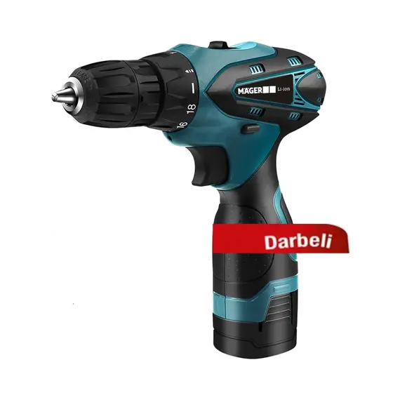 Darbeli İki Akülü Şarjlı Vidalama Matkap Çantalı 24 Parça Set