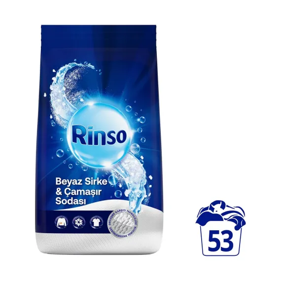 Beyaz Sirke ve Çamaşır Sodası Beyazlar Için Toz Deterjan 8 kg