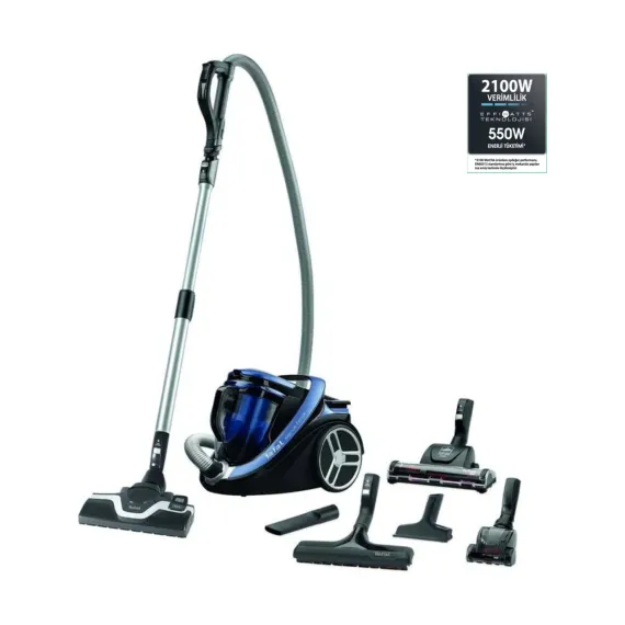 Tefal Tw5 Silence Force Cyclonic Toz Torbasız Elektrikli Süpürge - Mavi 2100W