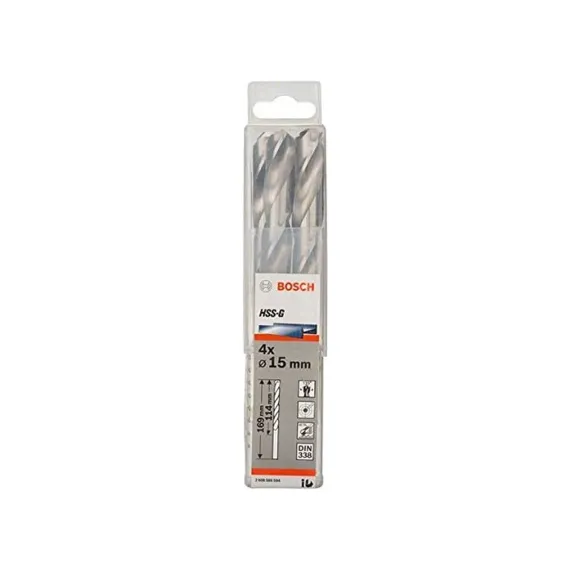 Gfc Life Store Professional 4 X Hss-G Metal Matkap Ucu (Metal Için Çap 15 Mm Sağlam Çizgi Matkap Aksesuarı)