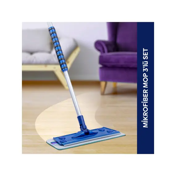Mikrofiber Mop Üçlü Set