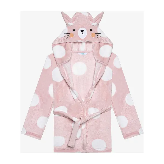 Kız Çocuk Bunny Gül Kurusu Pembe Sabahlık