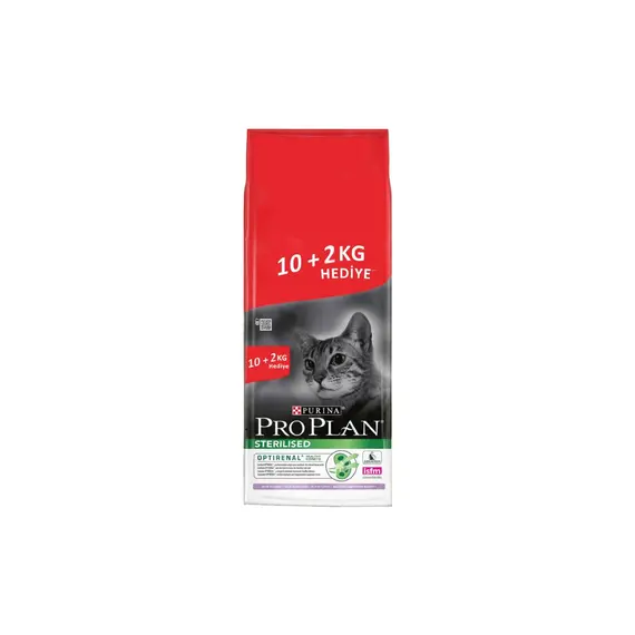 Sterilised Kisirlaştirilmiş Kediler Için Hindi Etli Kedi Mamasi 10+2 Kg
