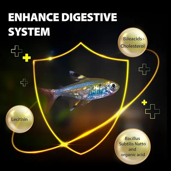 Tetra Balık Yemi için Purify Serisi, Küçük Tropikal Batıcı Peletler, Betta, Lepistes Balıkları İçin Uygun, Tamamen Doğal İçerikler, 3 image