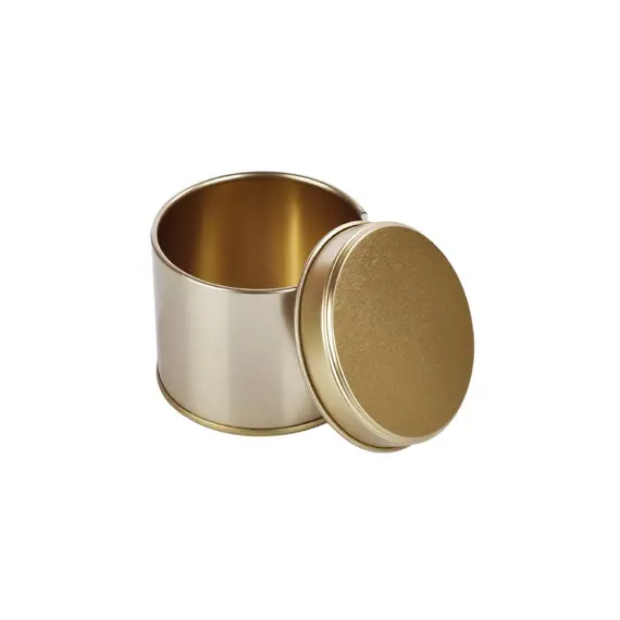 420 Adet Altın Yuvarlak Metal Kutu | 73 mm x 60 mm