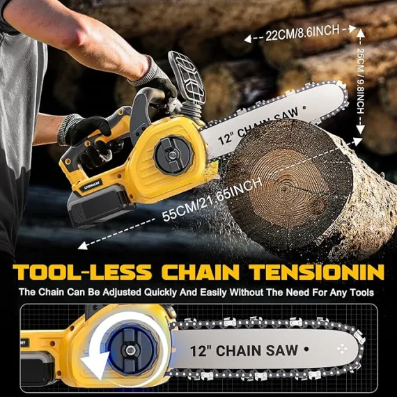 Dewalt 20v 12 " Akülü Ağaç Kesme için El Tipi Elektrikli Testere, 3 image Dewalt 20v 12 " Akülü Ağaç Kesme için El Tipi Elektrikli Testere, 3 image