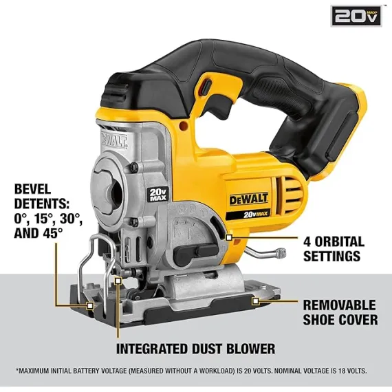DEWALT 20V MAX Dekupaj Testere Sadece Alet (DCS331B), 2 image DEWALT 20V MAX Dekupaj Testere Sadece Alet (DCS331B), 2 image