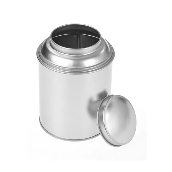 240 Adet Gümüş Bombe Kapaklı Metal Kutu | 89 mm x 100 mm