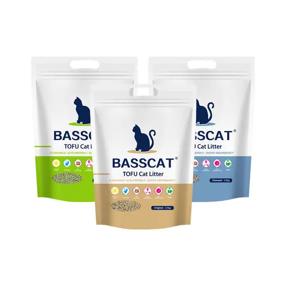 Pet Tofu Kedi Kumu Topaklanan Hızlı Kuruyan %100 Doğal Kum Çözünürlüğü Tozsuz, 2 image