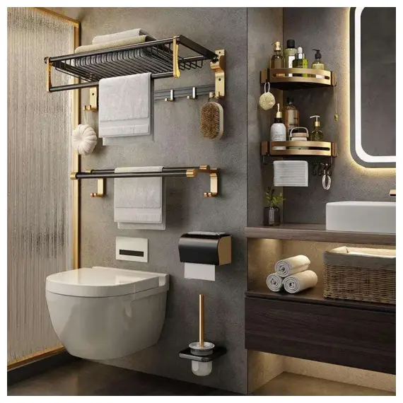 Modern Paslanmaz Çelik Banyo Aksesuarları Seti: Şık, Dayanıklı ve Fonksiyonel, 2 image