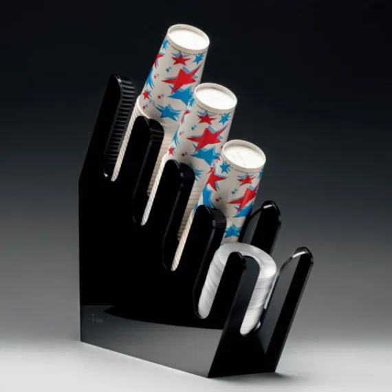 Akrilik Karton Bardak Standı, 11,5x51,5x42,5 cm