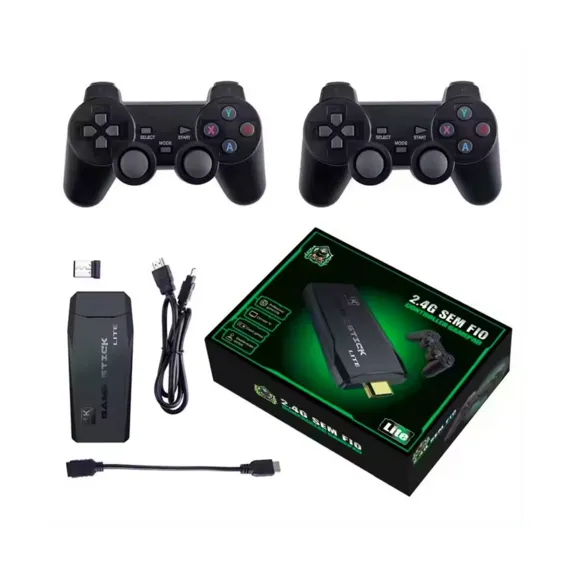 USB Oyun Çubuğu 32GB 64GB Oyun Konsolu Dahili 10000 Oyun PS1 HD 4K TV Retro Video Oyun Konsolu 2 Gamepad oyun oyuncusu