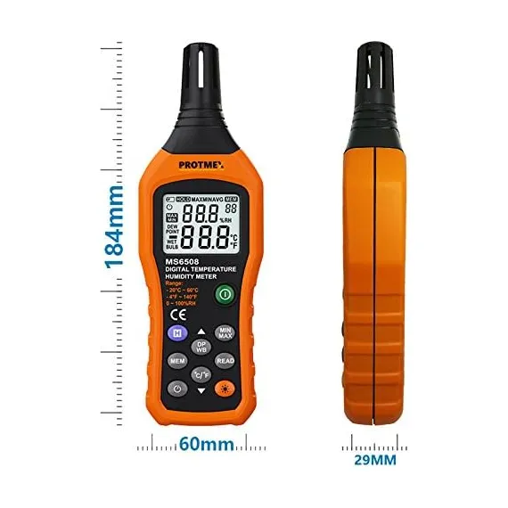 Protmax PT6508 Sıcaklık Nem Ölçer, 3 image Protmax PT6508 Sıcaklık Nem Ölçer, 3 image