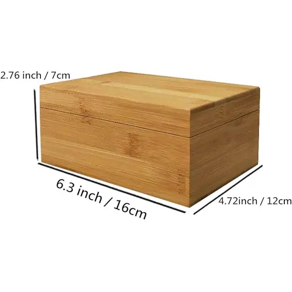 Zhou Bambu Ahşap Saklama Kutusu, 3 image Zhou Bambu Ahşap Saklama Kutusu, 3 image