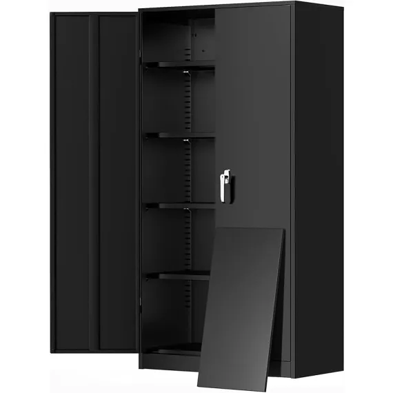 Greenvelly 4 Raflı Kilitlemeli Çelik Metal Dolap
