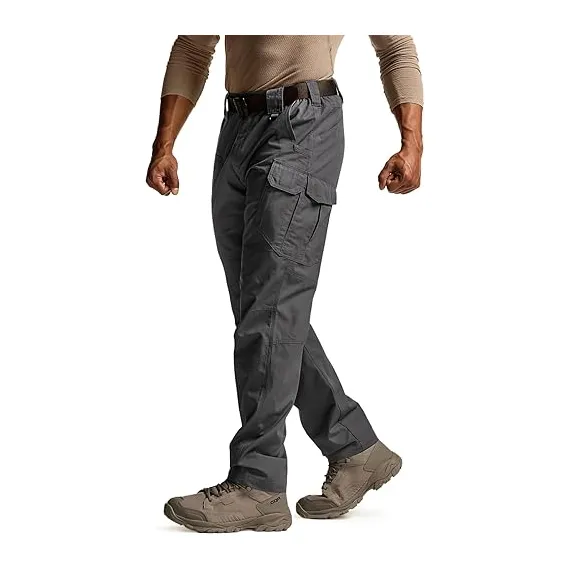 CQR Erkek Suya Dayanıklı Yırtılmaz Kargo Pantolon, Color: Black