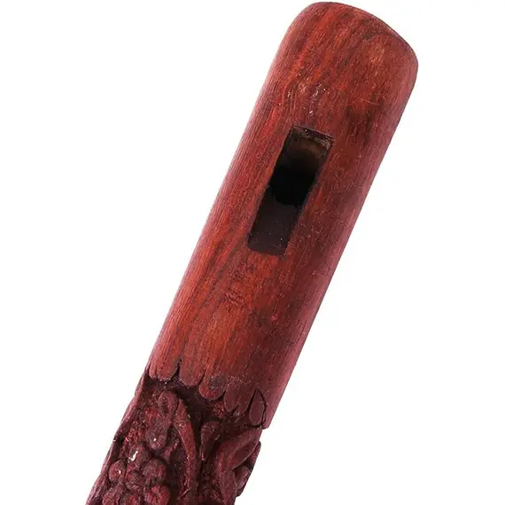 Mouth Woodwind Geleneksel Motifli El Yapım Ahşap Flüt, 3 image