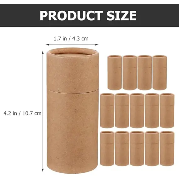 GLEAVI 15'li Boş Kraft Kağıt Kavanoz Tüpü, 2 image GLEAVI 15'li Boş Kraft Kağıt Kavanoz Tüpü, 2 image