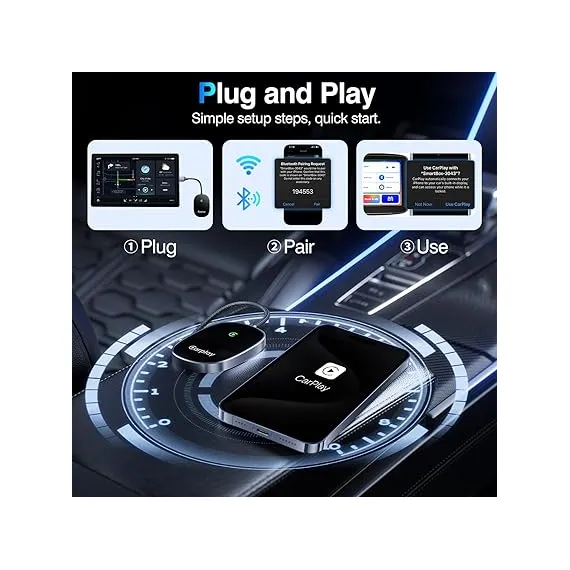 JUNELEKTRIK Kablosuz CarPlay Adaptörü, 4 image JUNELEKTRIK Kablosuz CarPlay Adaptörü, 4 image