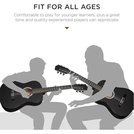 Best Choice Products 38" Başlangıç Akustik Gitar, Color: Black, 4 image Best Choice Products 38" Başlangıç Akustik Gitar, Color: Black, 4 image