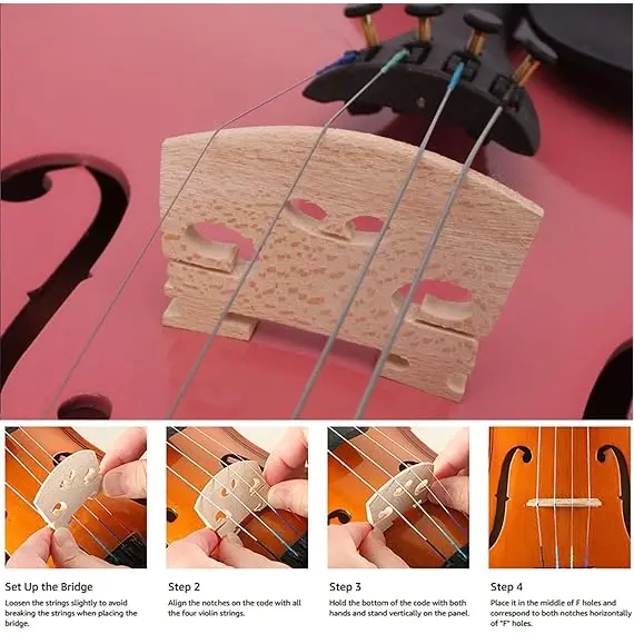 Bivvi Yeni Başlayanlar İçin 4/4 Tam Boy Akustik Keman, 3 image