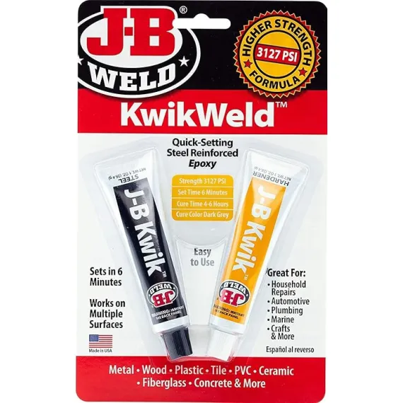 JB Weld 8276 KwikWeld Hızlı Sertleşen Çelik Takviyeli Epoksi