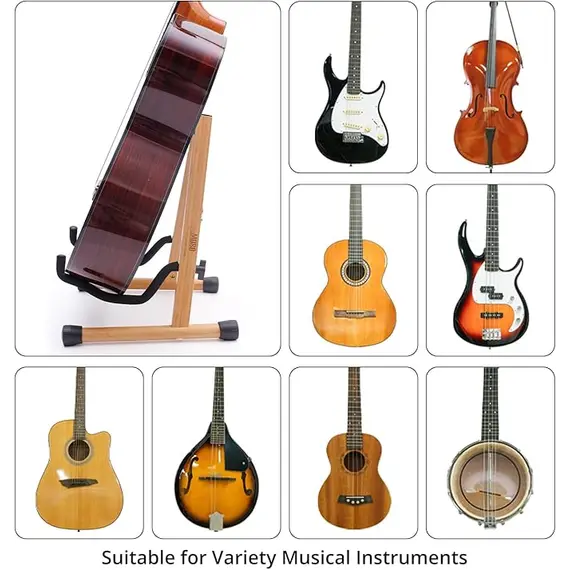 Muso Katlanabilir Ahşam Gitar Standı, 3 image Muso Katlanabilir Ahşam Gitar Standı, 3 image