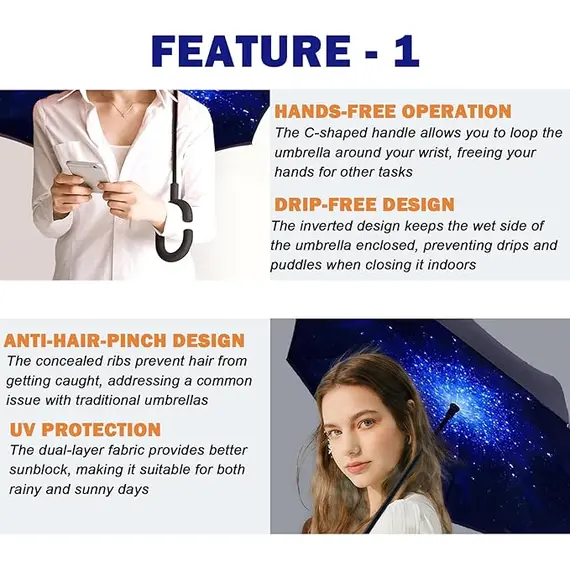 SIEPASA 49/56 İnç Ters Ters Şemsiye, 2 image