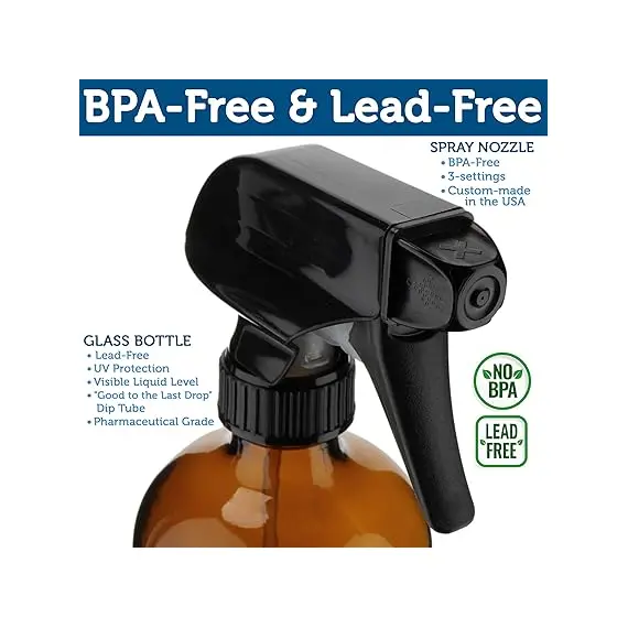 Sally's Organics 2'li Boş Amber Cam Sprey Şişeleri, 3 image Sally's Organics 2'li Boş Amber Cam Sprey Şişeleri, 3 image