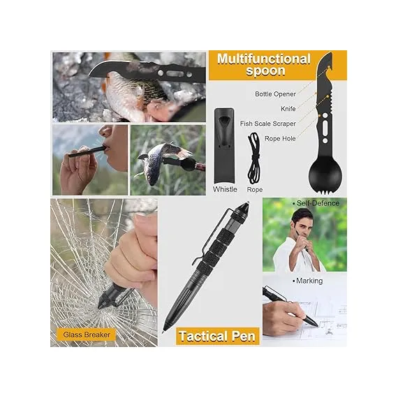 XKASE Acil Durum Hayatta Kalma Teçhizatı ve Ekipmanları 19'u 1 Arada, 4 image XKASE Acil Durum Hayatta Kalma Teçhizatı ve Ekipmanları 19'u 1 Arada, 4 image