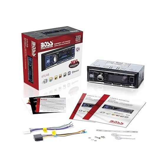 BOSS Ses Sistemleri 611UAB Araç Stereo Sistemi - Tek Din, Bluetooth Ses ve Arama Ana Ünitesi, Aux Girişi, USB, Mekaniksiz, CD Yok DVD Oynatıcı,/FM Radyo Alıcısı, 5 image BOSS Ses Sistemleri 611UAB Araç Stereo Sistemi - Tek Din, Bluetooth Ses ve Arama Ana Ünitesi, Aux Girişi, USB, Mekaniksiz, CD Yok DVD Oynatıcı,/FM Radyo Alıcısı, 5 image