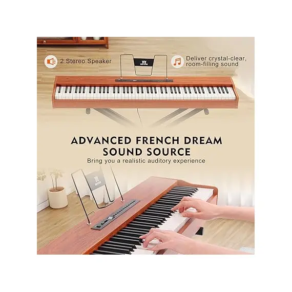 Mustar Yeni Başlayanlar İçin Dijital 88 Tuşlu Piyano, 5 image Mustar Yeni Başlayanlar İçin Dijital 88 Tuşlu Piyano, 5 image