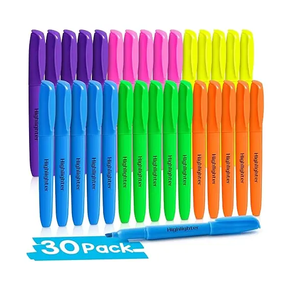 V-Opitos 6 Çeşitli Renkte 30 Paket Vurgulayıcılar