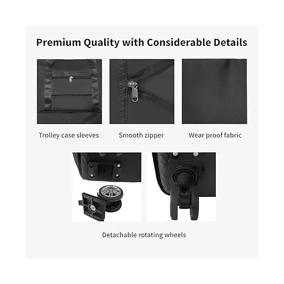 Finnhomy 50L Genişletilebilir Tekerlekli Seyahat Çantası, 3 image