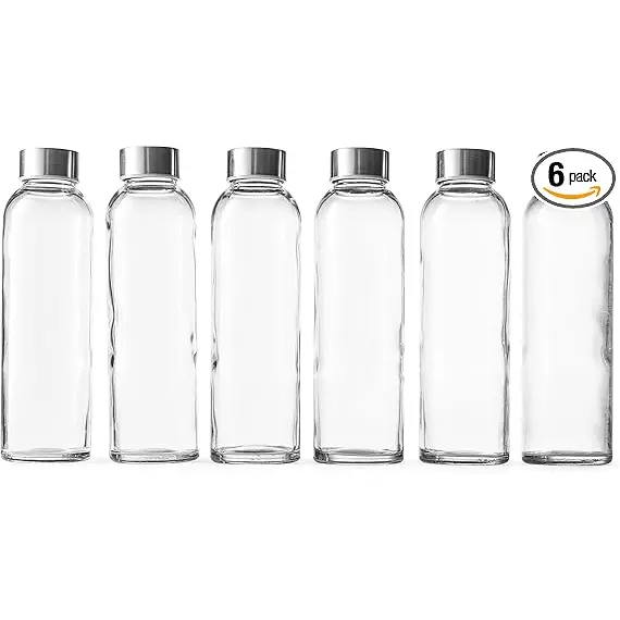 Epica Kapaklı 18 oz cam su şişeleri