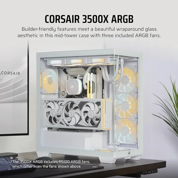 Corsair 3500X ARGB Mid-Tower ATX PC Kasası, 2 image Corsair 3500X ARGB Mid-Tower ATX PC Kasası, 2 image
