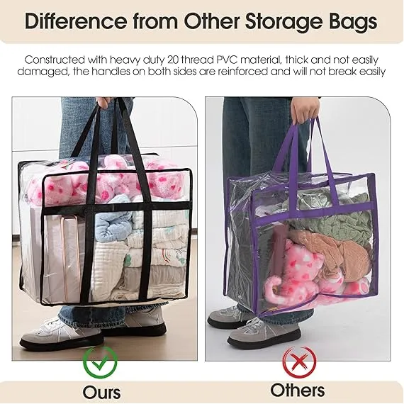 Bulyoo 6 ADET Şeffaf PVC Fermuarlı Saklama Çantası, 4 image Bulyoo 6 ADET Şeffaf PVC Fermuarlı Saklama Çantası, 4 image