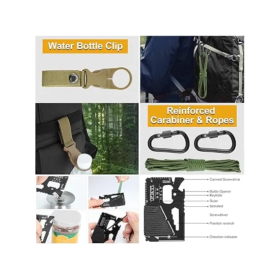 XKASE Acil Durum Hayatta Kalma Teçhizatı ve Ekipmanları 19'u 1 Arada, 5 image XKASE Acil Durum Hayatta Kalma Teçhizatı ve Ekipmanları 19'u 1 Arada, 5 image