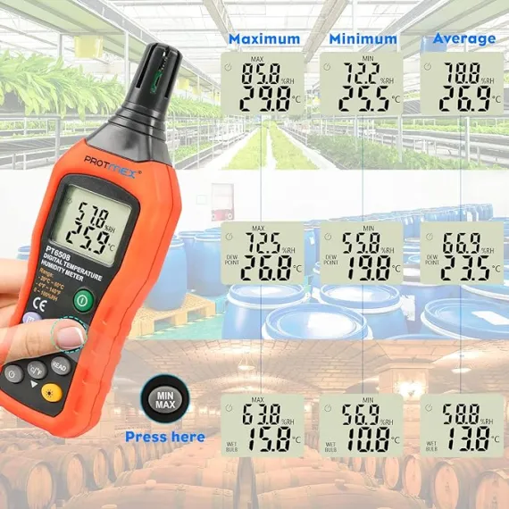 Protmax PT6508 Sıcaklık Nem Ölçer, 5 image Protmax PT6508 Sıcaklık Nem Ölçer, 5 image