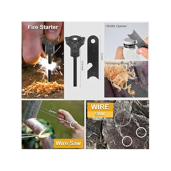 XKASE Acil Durum Hayatta Kalma Teçhizatı ve Ekipmanları 19'u 1 Arada, 3 image XKASE Acil Durum Hayatta Kalma Teçhizatı ve Ekipmanları 19'u 1 Arada, 3 image