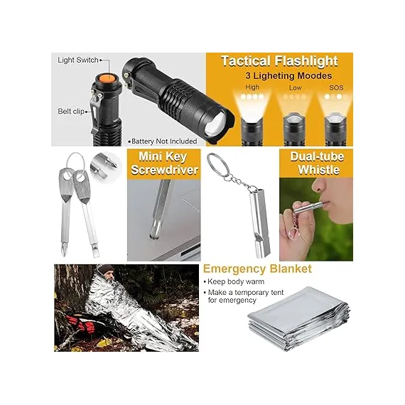 XKASE Acil Durum Hayatta Kalma Teçhizatı ve Ekipmanları 19'u 1 Arada, 6 image XKASE Acil Durum Hayatta Kalma Teçhizatı ve Ekipmanları 19'u 1 Arada, 6 image