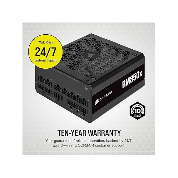 CORSAIR RM850x Tam Modüler ATX Güç Kaynağı, 6 image CORSAIR RM850x Tam Modüler ATX Güç Kaynağı, 6 image