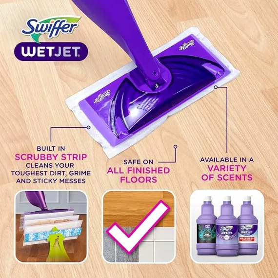 Swiffer WetJet Sert Ahşap ve Zemin Sprey Paspas Temizleyici Başlangıç ​​Seti, 2 image