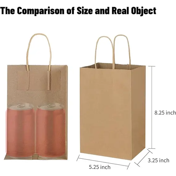 Toovip 100'lü Kraft Kağıt Torba, 2 image Toovip 100'lü Kraft Kağıt Torba, 2 image